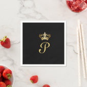 Elegant Monogram Initial Serviette (Beispiel)