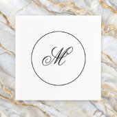 Elegant Monogram Initial Serviette