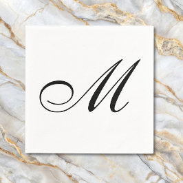 Elegant Monogram Initial Serviette