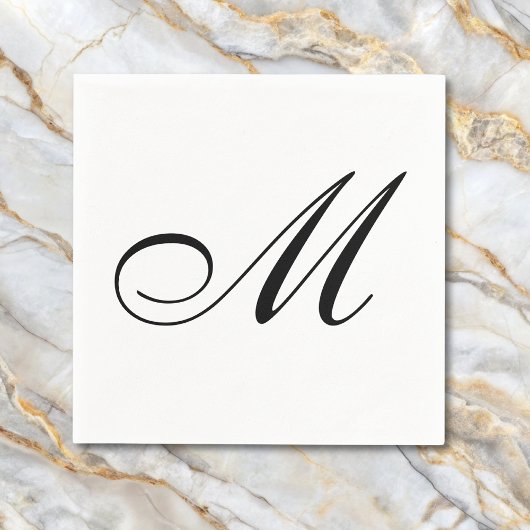 Elegant Monogram Initial Serviette
