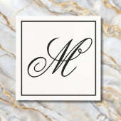 Elegant Monogram Initial Serviette
