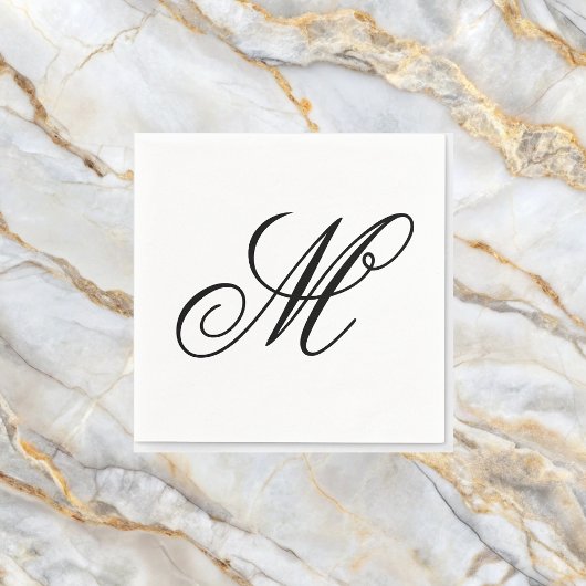 Elegant Monogram Initial Serviette