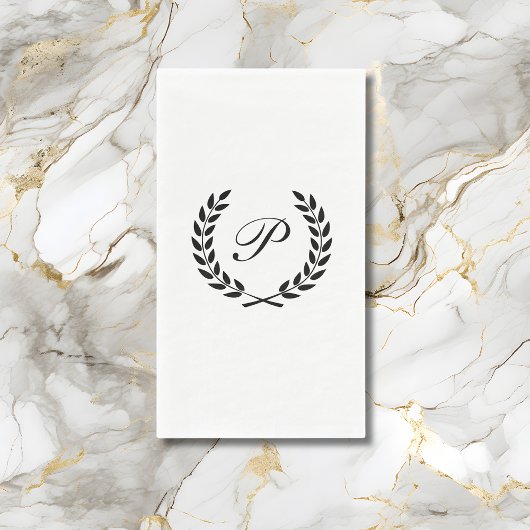 Elegant Monogram Initial Serviette