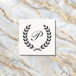 Elegant Monogram Initial Serviette