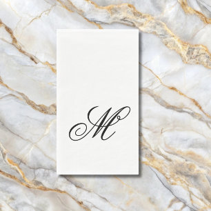 Elegant Monogram Initial Serviette