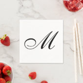 Elegant Monogram Initial Serviette (Beispiel)