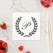 Elegant Monogram Initial Serviette (Beispiel)