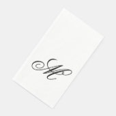 Elegant Monogram Initial Serviette (Ecke)