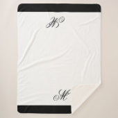 Elegant Monogram Initial Sherpadecke (Vorderseite)