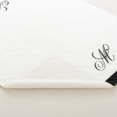 Elegant Monogram Initial Sherpadecke (3/4)