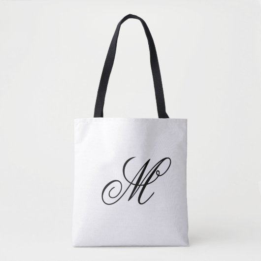 Elegant Monogram Initial Tasche (Vorderseite)