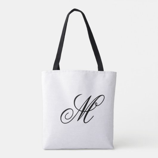 Elegant Monogram Initial Tasche (Rückseite)