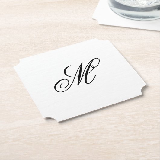 Elegant Monogram Initial Untersetzer (angewinkelt)