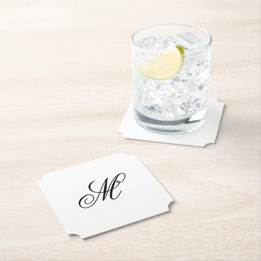 Elegant Monogram Initial Untersetzer (Vor Ort)