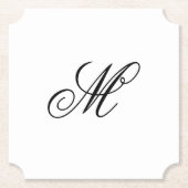 Elegant Monogram Initial Untersetzer (Vorderseite)