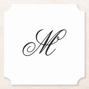 Elegant Monogram Initial Untersetzer