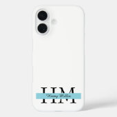 Elegant Monogram iPhone Case | Personalisiert (Rückseite)