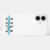 Elegant Monogram iPhone Case | Personalisiert (Rückseite (Horizontal))