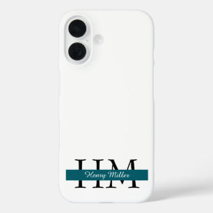 Elegant Monogram iPhone Case   Personalisiert