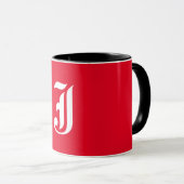 Elegant Monogram J Tasse (VorderseiteRechts)