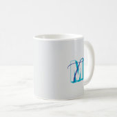 Elegant Monogram Kaffeetasse (VorderseiteRechts)