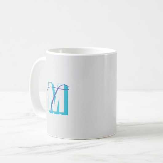 Elegant Monogram Kaffeetasse (Vorderseite Links)