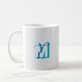 Elegant Monogram Kaffeetasse (Links)