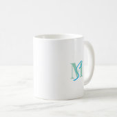 Elegant Monogram Kaffeetasse (VorderseiteRechts)