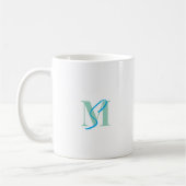 Elegant Monogram Kaffeetasse (Links)