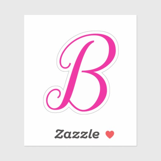 Elegant monogram letter cutout decal sticker (Blatt)