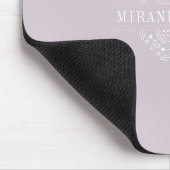 Elegant Monogram Minimalistisch Dusty Lila Classy Mousepad (Ecke)