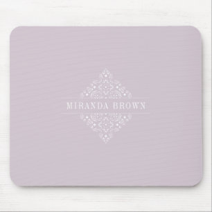 Elegant Monogram Minimalistisch Dusty Lila Classy Mousepad