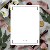 Elegant Monogram Modern Minimalist Details Card Begleitkarte