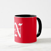 Elegant Monogram N Tasse (VorderseiteRechts)