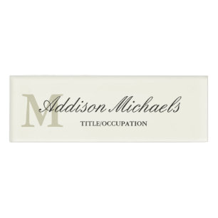 Elegant Monogram Namenschild