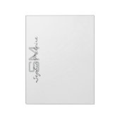 Elegant Monogram Notepad with Personalized Script  Notizblock (Rotiert)