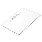 Elegant Monogram Notepad with Personalized Script  Notizblock (angewinkelt)