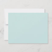 Elegant Monogram Pale Blue Two Border Mitteilungskarte (Rückseite)