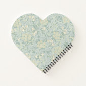 Elegant Monogram Pastel Green Jasmine Floral Notizblock (Rückseite)