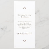 Elegant Monogram Pearl Christian Wedding Menu Menükarte (Rückseite)