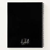 Elegant Monogram Personalized Beauty Business Notizblock (Rückseite)