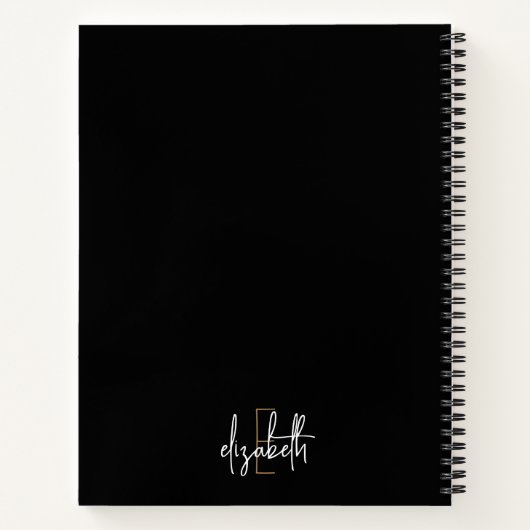 Elegant Monogram Personalized Beauty Business Notizblock (Rückseite)
