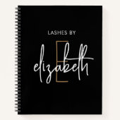 Elegant Monogram Personalized Beauty Business Notizblock (Vorderseite)