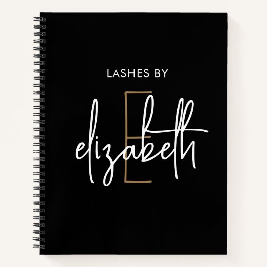 Elegant Monogram Personalized Beauty Business Notizblock (Vorderseite)