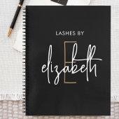 Elegant Monogram Personalized Beauty Business Notizblock