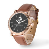 Elegant Monogram Personalized Wedding Anniversary Armbanduhr (Winkel)