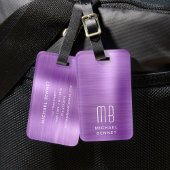 Elegant Monogram Pink Gepäckanhänger