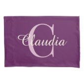 Elegant Monogram Pink Kissenbezug (Vorderseite)