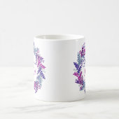 Elegant Monogram Pink und Lila 80. Geburtstag Kaffeetasse (Mittel)