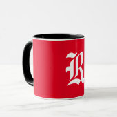 Elegant Monogram R Tasse (Vorderseite Links)